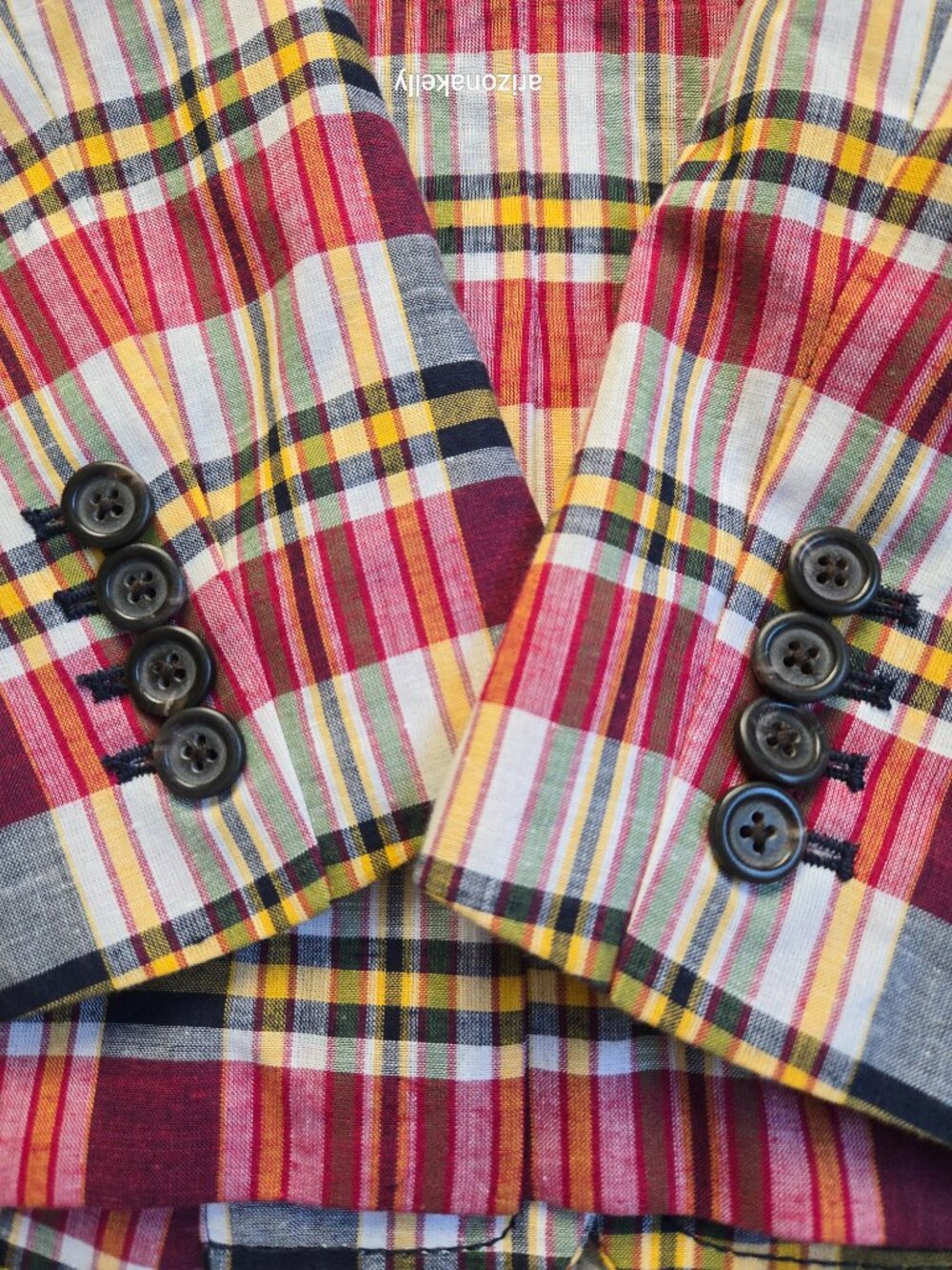 NWOT J. Crew Regent Blazer in Vintage Plaid Preppy Madras Cotton - Picture 5 of 12